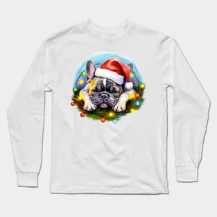 Lazy French Bulldog at Christmas Long Sleeve T-Shirt